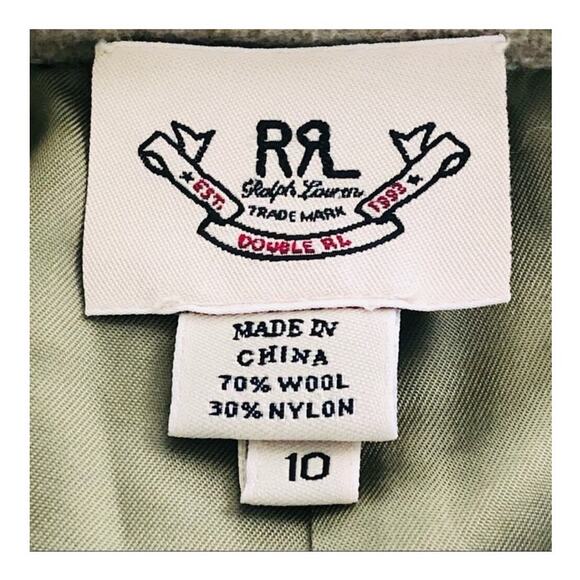 RRL Ralph Lauren Vintage Wool Green Embroidered Knee-Length Skirt 10 - Picture 3 of 16